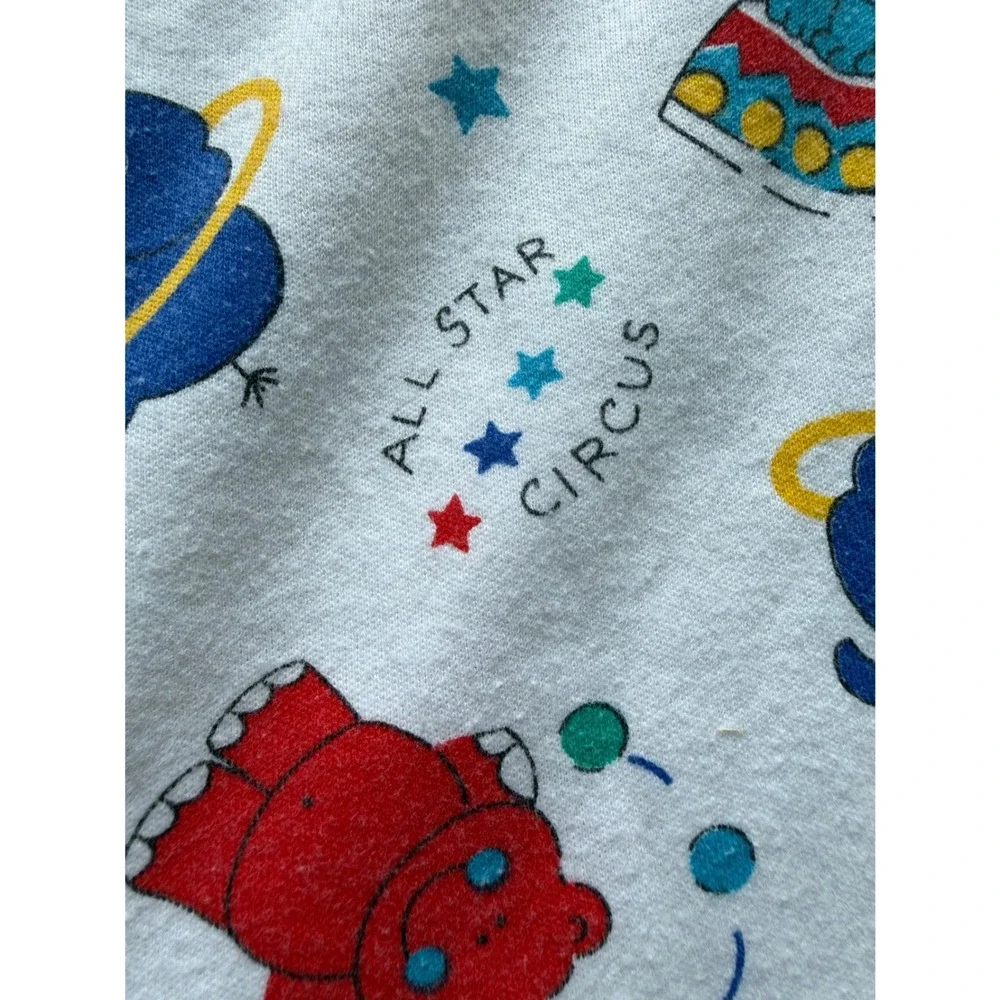 Vintage HEALTHTEX Circus Train Romper 6-9 Months Primary Colors Retro